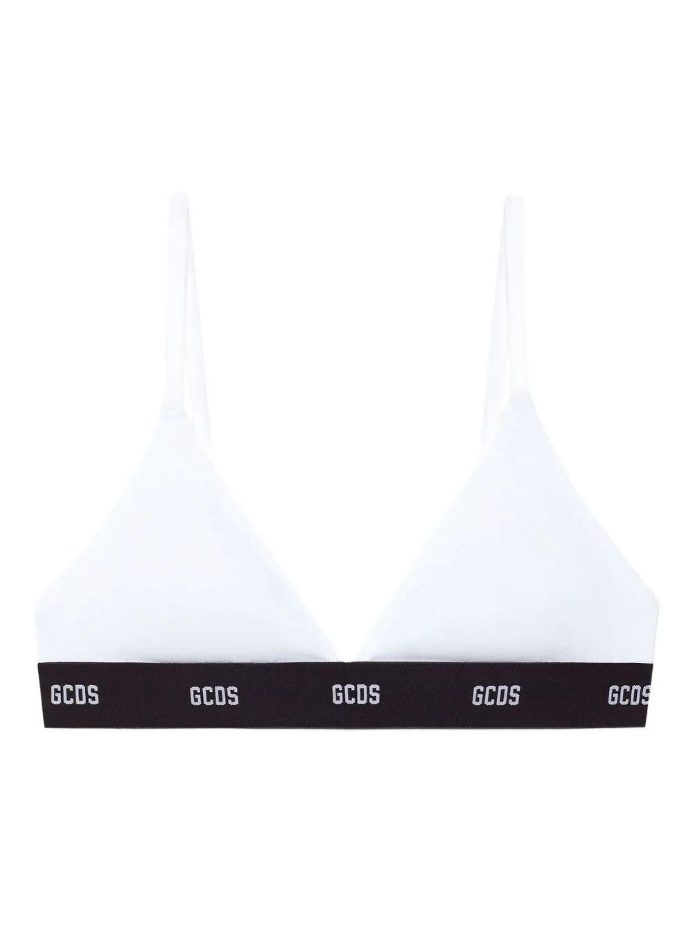 Gcds Logo-band Triangle Bra In White