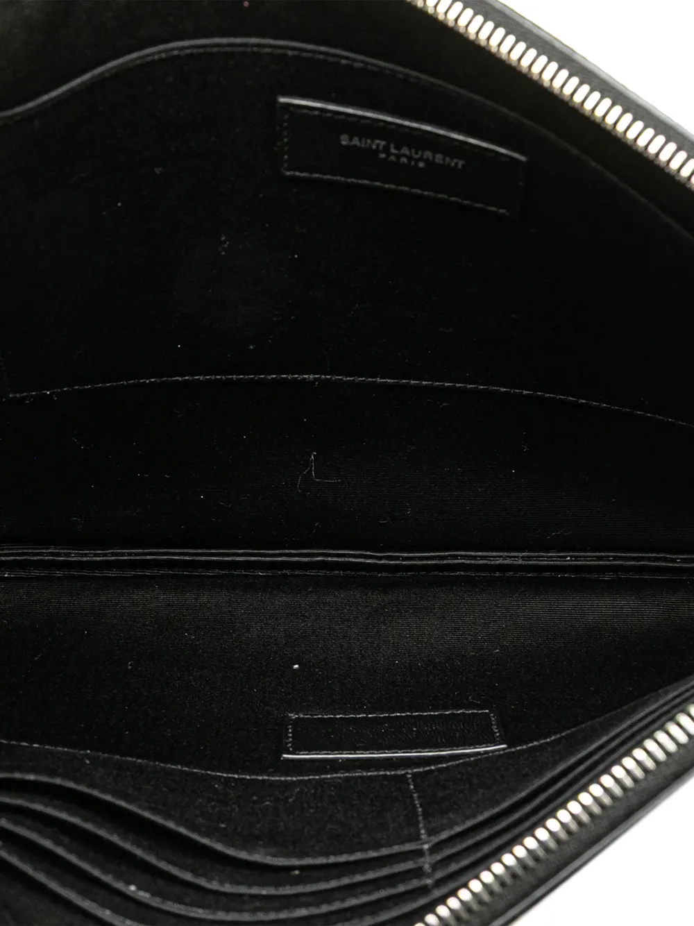 Pre-owned Saint Laurent 2022 Grained Calfskin Monogram Clutch Bag