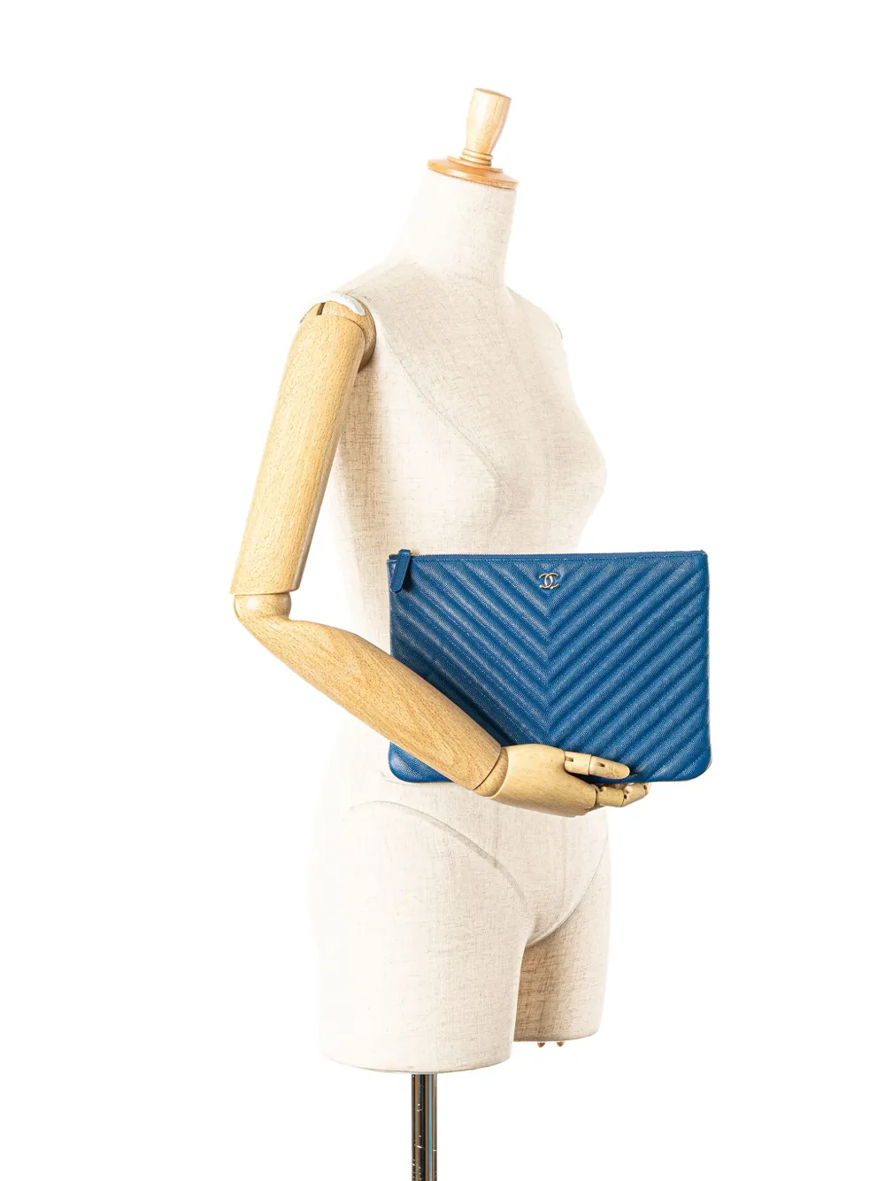 CHANEL Pre-Owned pochette Caviar O Case médium à matelassage chevron (2016-2017) | Pre-owned | Image 2