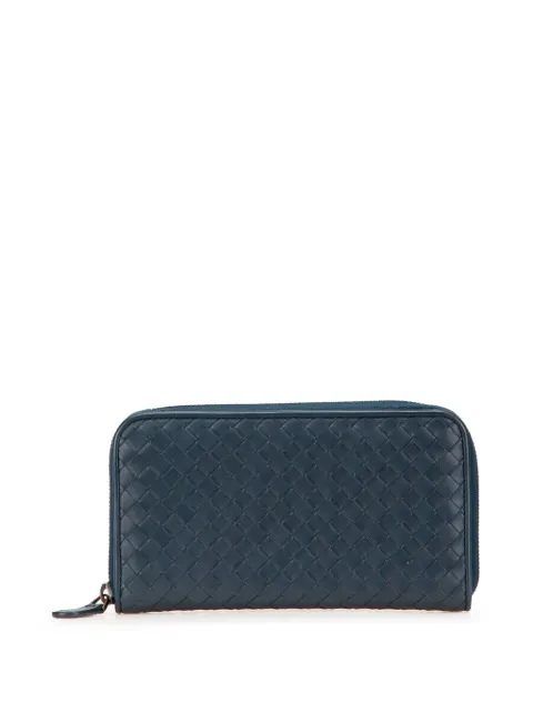 Bottega Veneta Pre-Owned 2012-2024 Nappa Intrecciato Zip Around Wallet long wallets