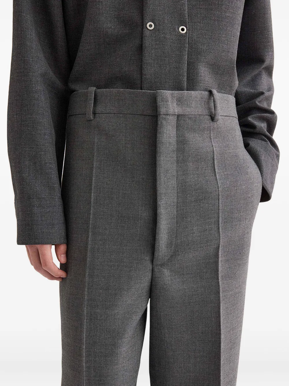 Jil Sander Pleated Trousers In Gray