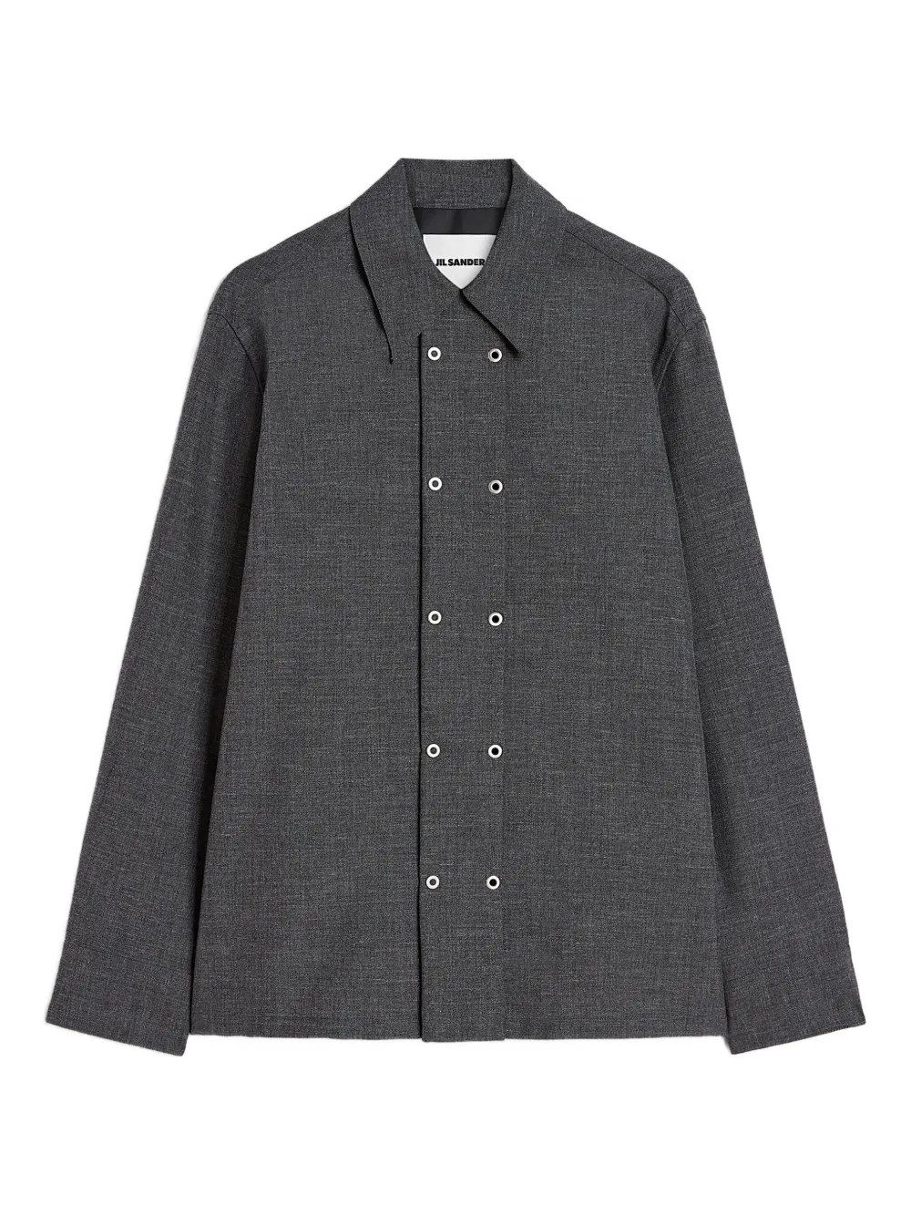 Jil Sander Button-up cargo overhemd Grijs