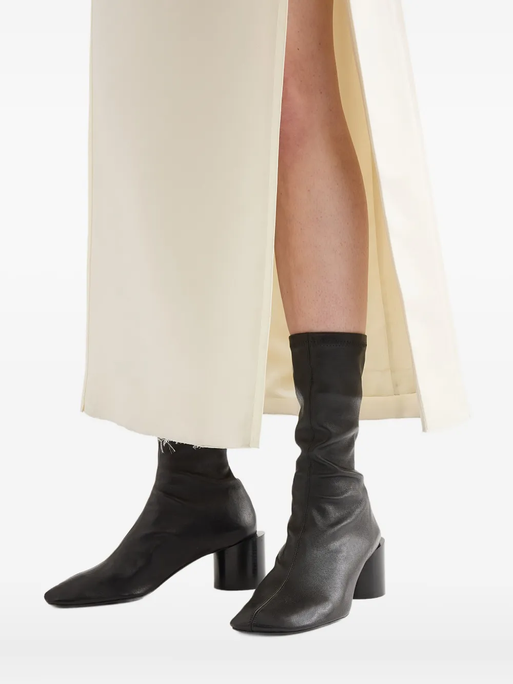 Jil Sander block-heel ankle boots Black