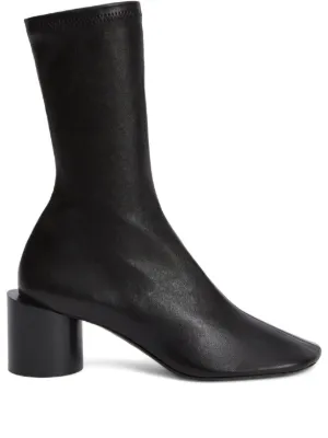 Jil Sander スクエアトゥ アンクルブーツ | ブラック | FARFETCH JP