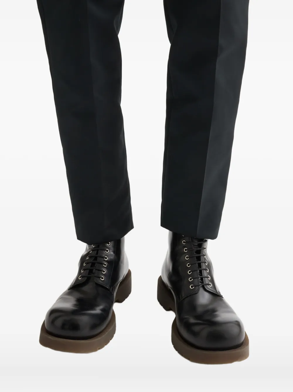 Jil Sander lace-up ankle boots Black