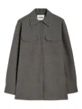 Jil Sander pearl-embellished button-up shirt - Grey