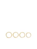 Jil Sander engraved logo irregular-surface rings (set of four) - Gold