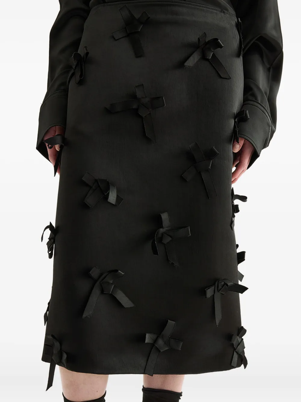 Jil Sander Rok verfraaid met strik Zwart