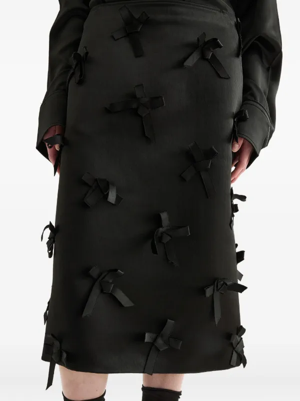 Jil Sander リボンディテール スカート | ブラック | FARFETCH JP