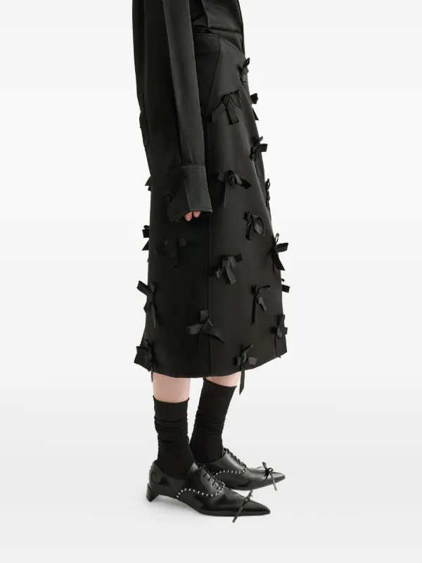 Jil Sander リボンディテール スカート | ブラック | FARFETCH JP