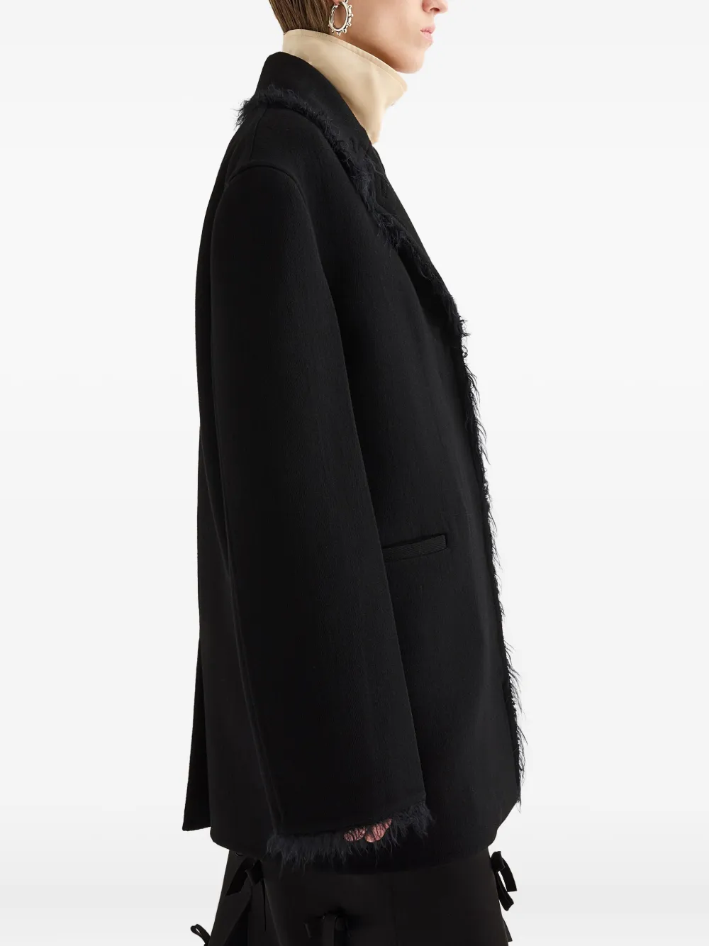 Jil Sander Jack met veren Zwart