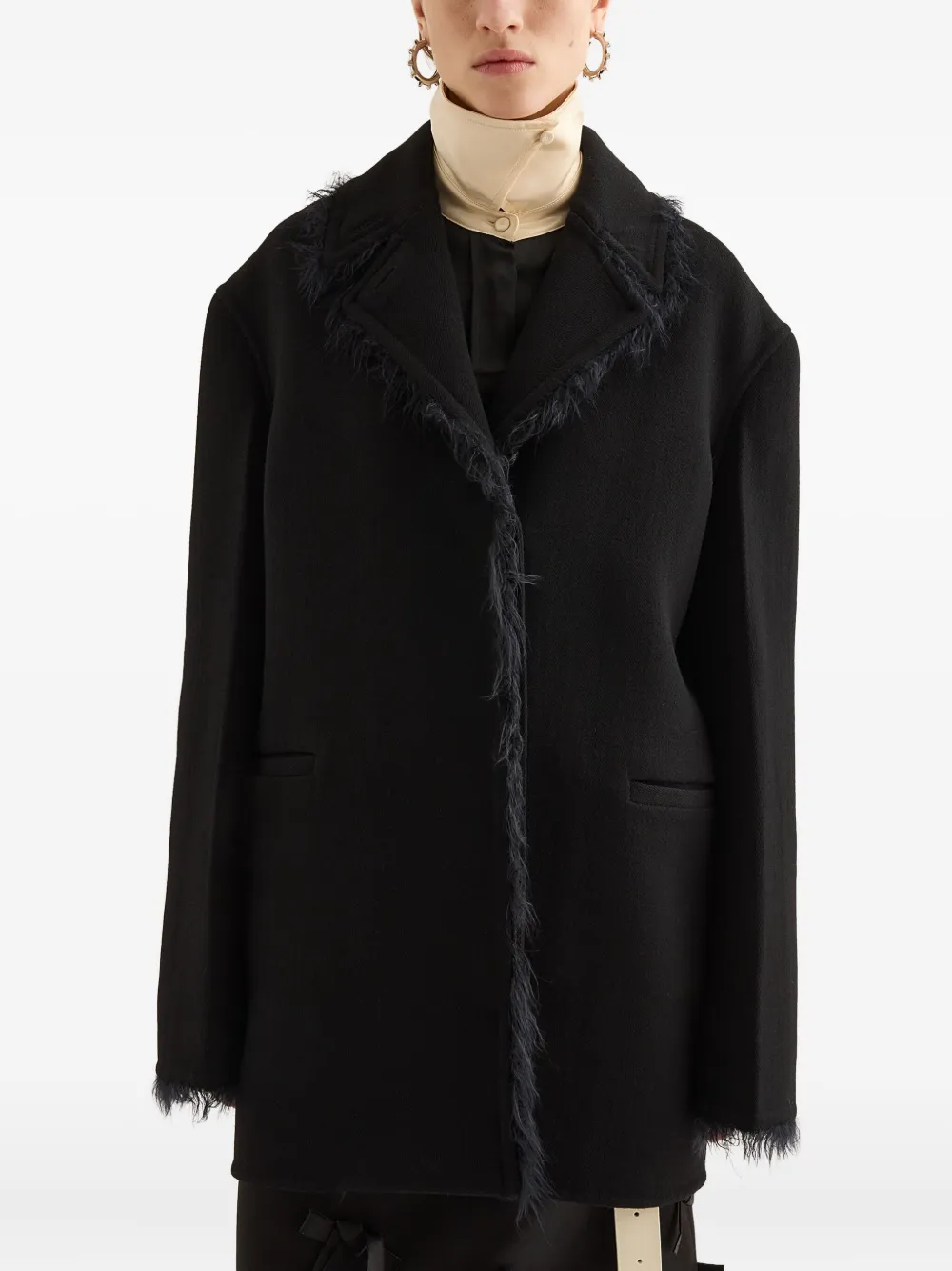 Jil Sander feather-trimmed jacket | Oversized Jackets | Image 2