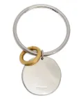 Jil Sander two-tone circular keyring - Silver