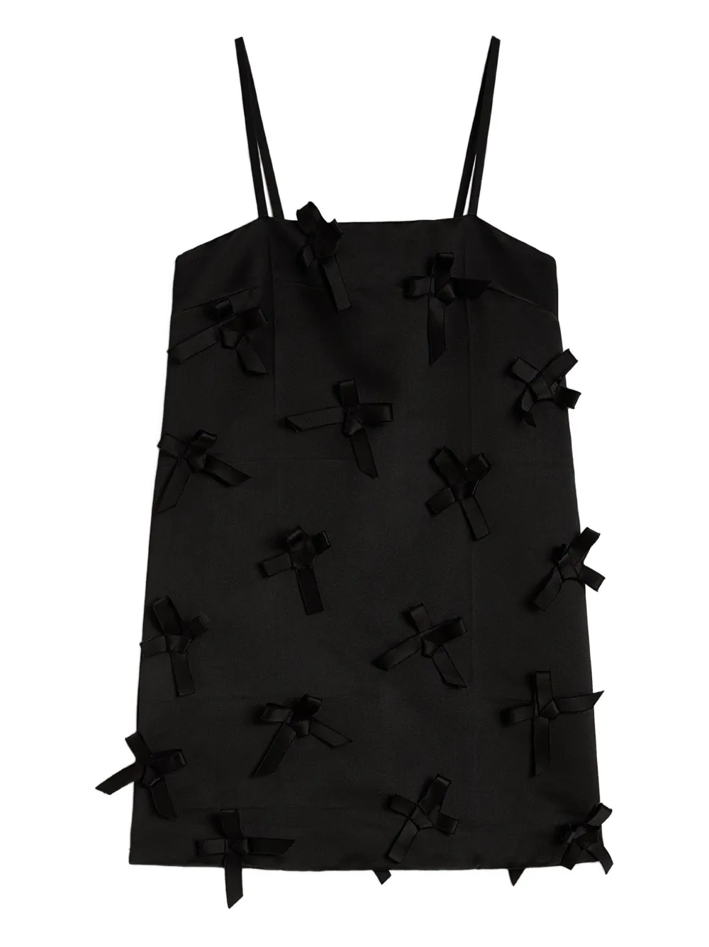 Jil Sander Duchess mini-jurk verfraaid met strik Zwart