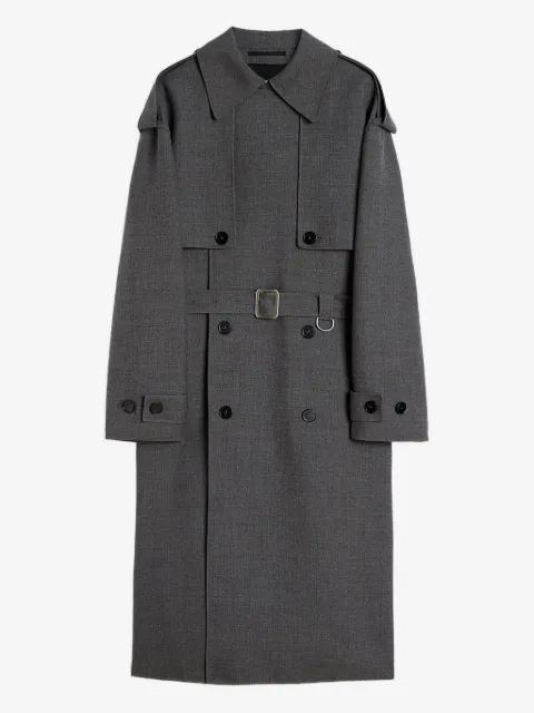 Jil Sander abrigo con doble botonadura y cinturón