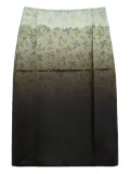 Jil Sander gradient floral-printed midi skirt - Green