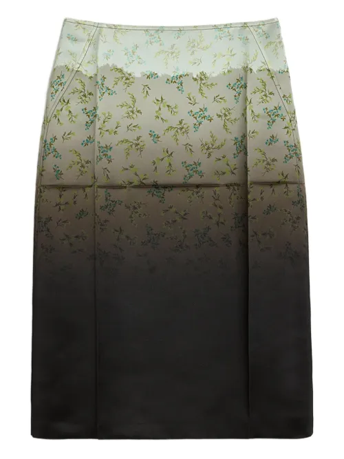 Jupe mi-longue à fleurs - Jil Sander - Modalova