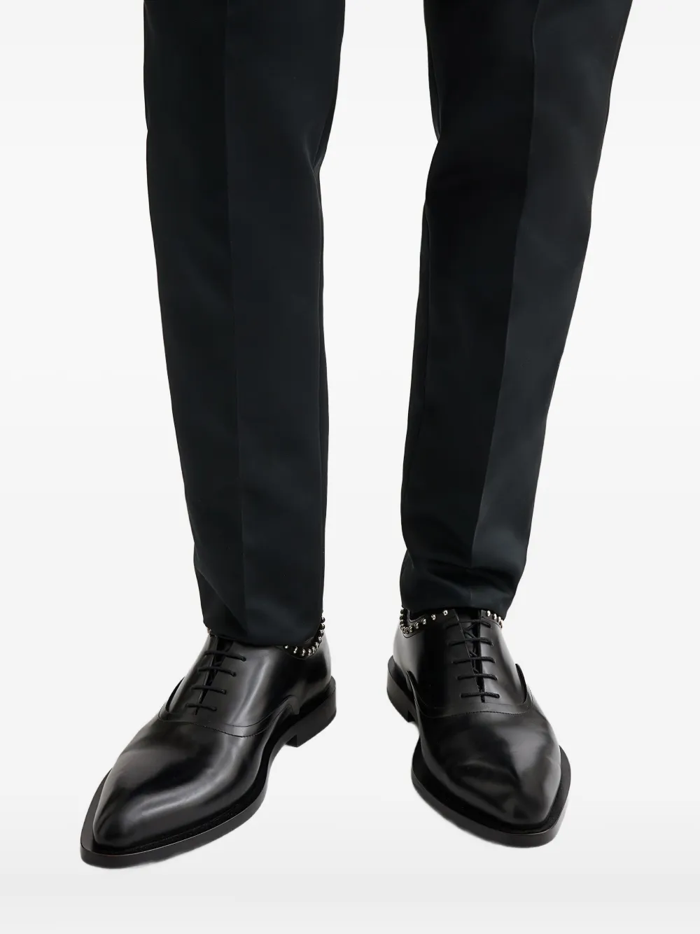 Jil Sander stud-embellished Oxford shoes Black