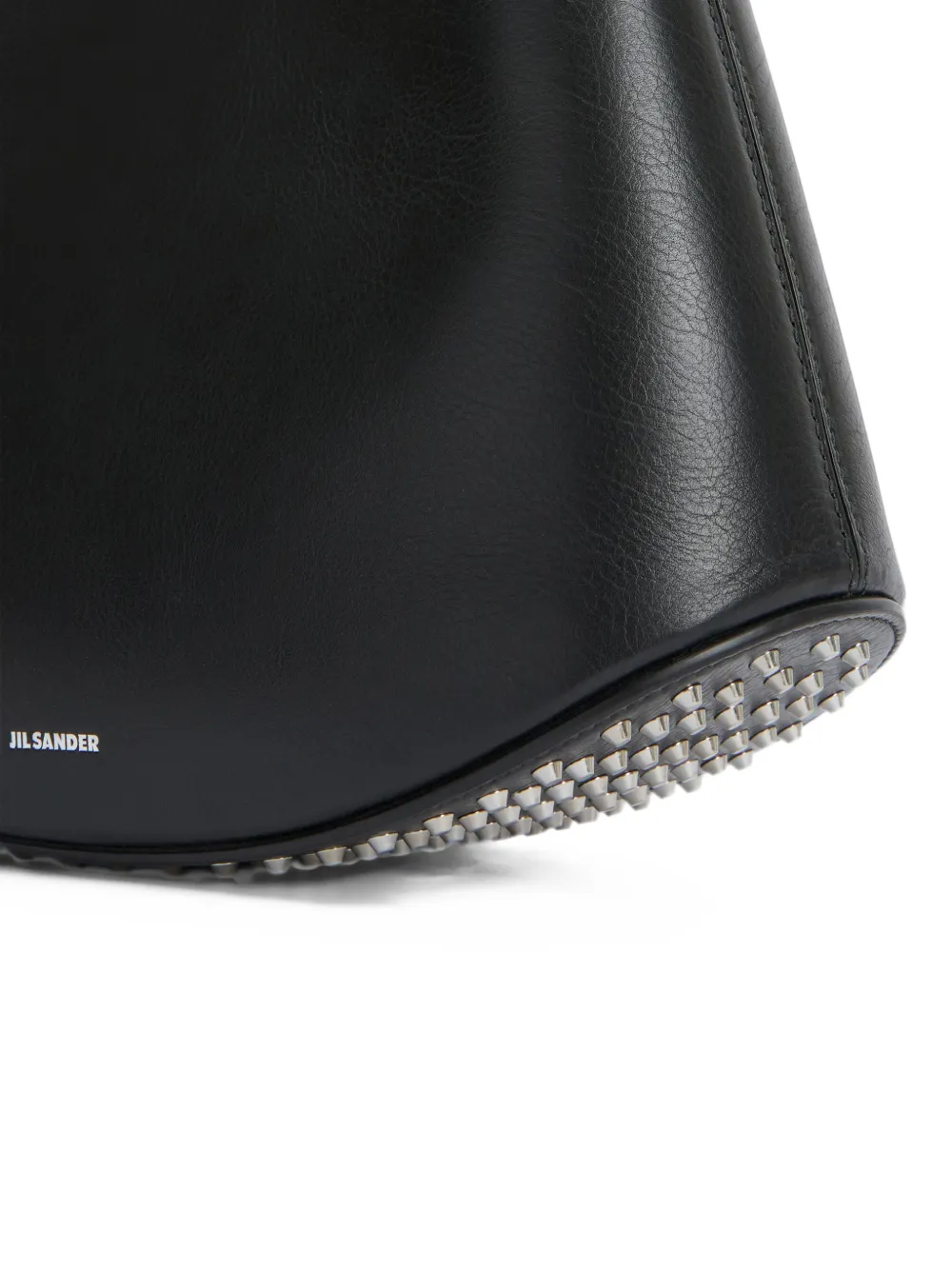 Jil Sander Eldorado kleine schoudertas met studs Zwart