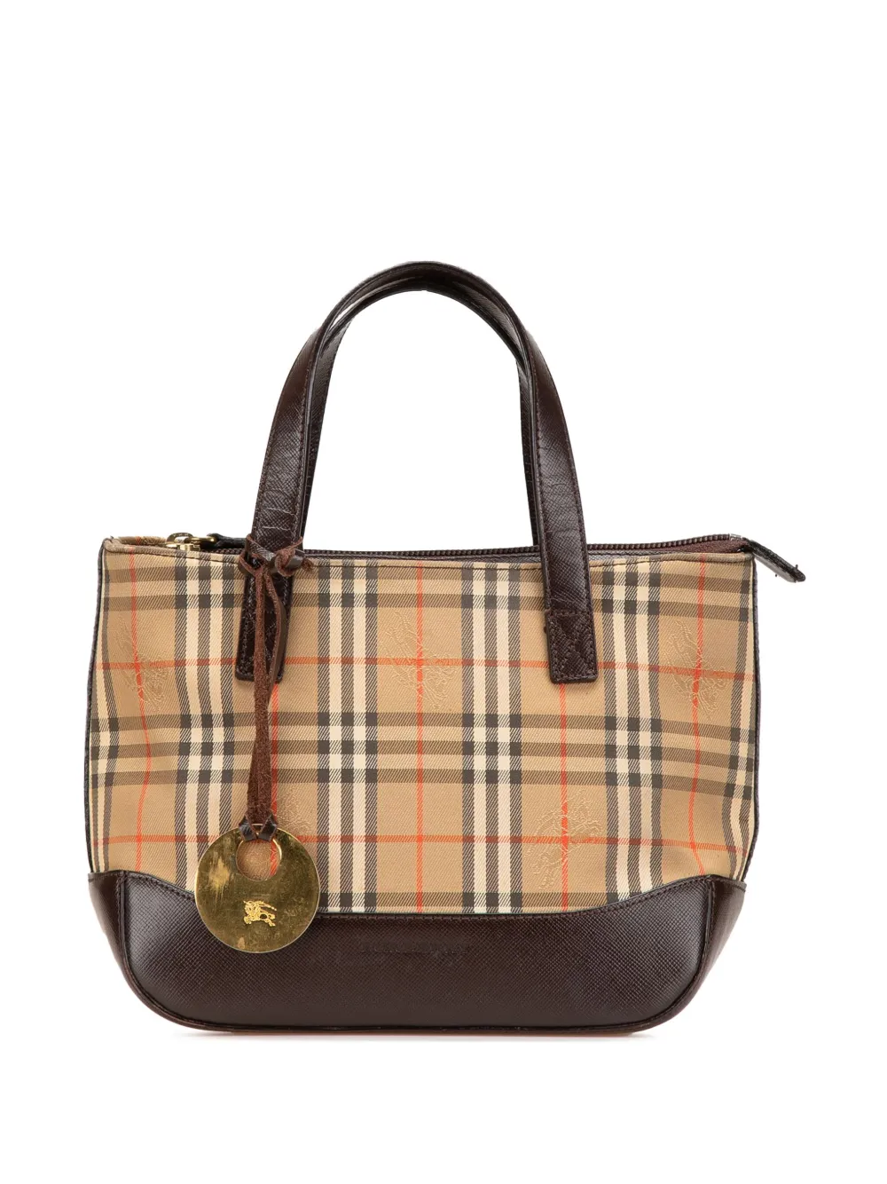 Burberry Pre-Owned bolsa de mano Haymarket Check Canvas 2000-2017 | marrón | Image 1