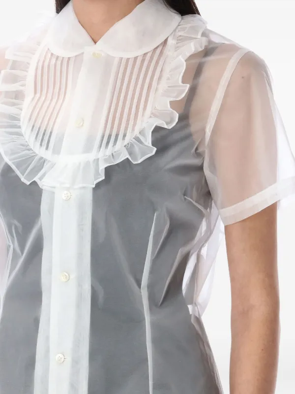 Comme Des Garçons Girl ラッフル シアー シャツ | ホワイト