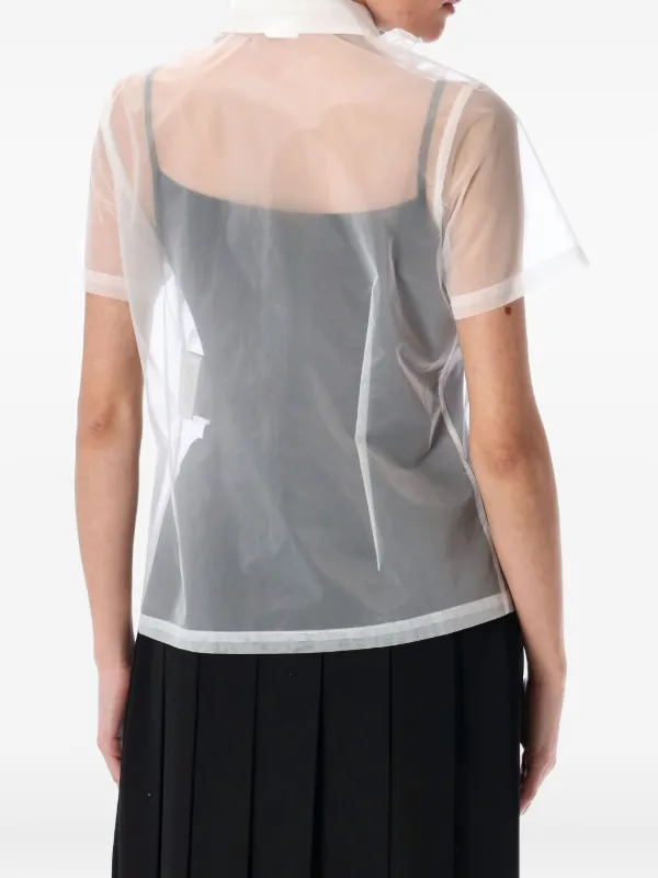 Comme Des Garçons Girl ラッフル シアー シャツ | ホワイト