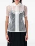 Comme Des Garçons Girl ruffled sheer shirt - White