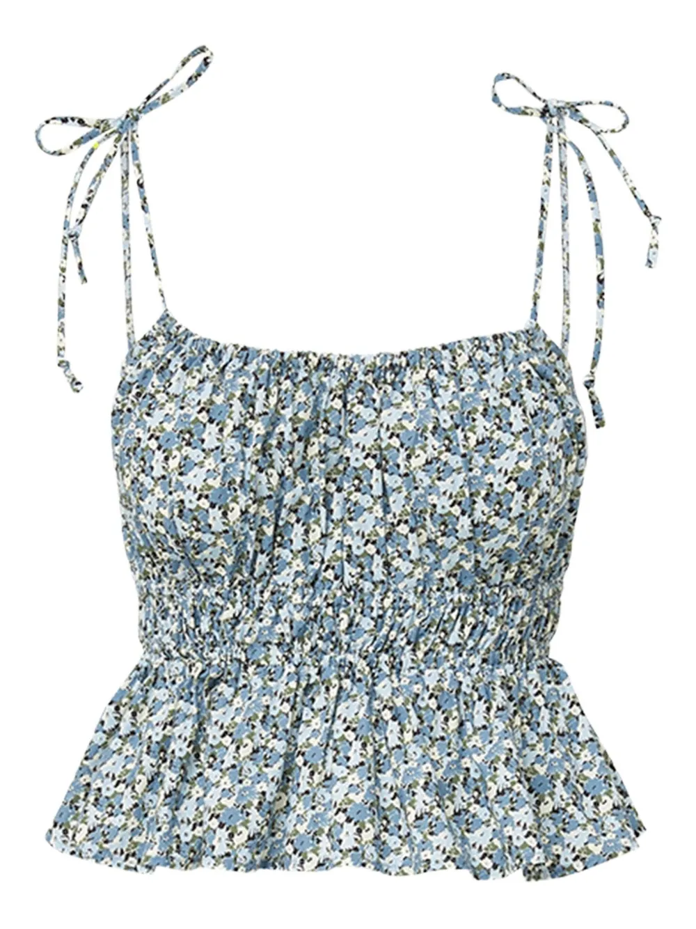 floral-print top