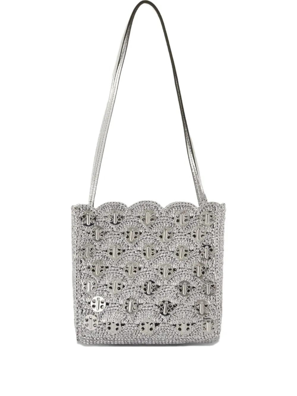 Rabanne scalloped-edge metal-detail shoulder bag | Silver | Image 1