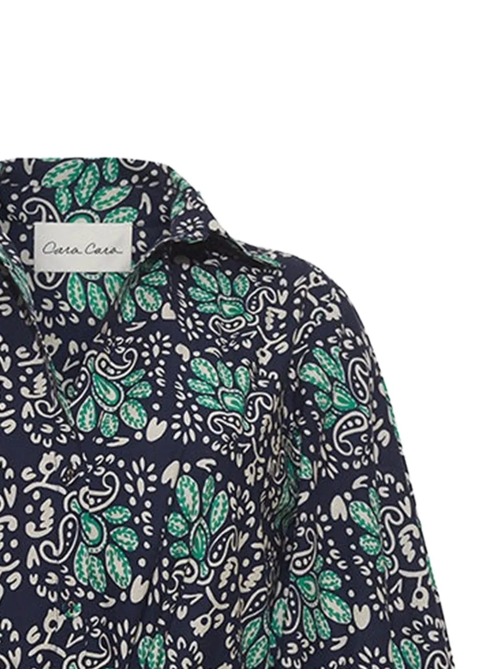 Cara Cara Robin blousejurk met bloemenprint - Blauw