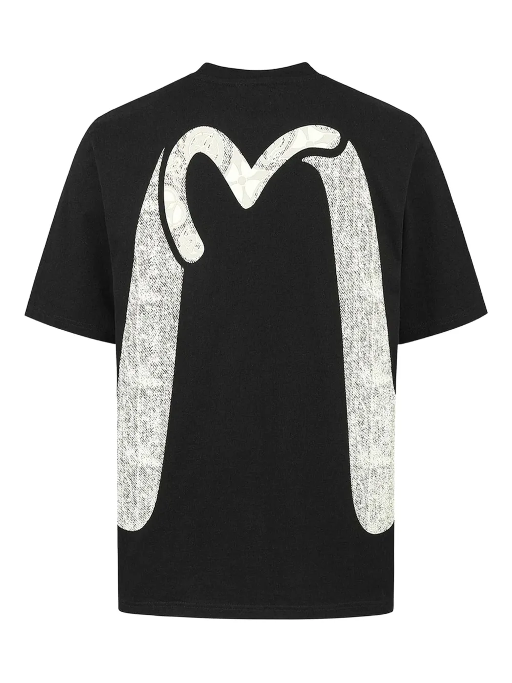 EVISU T-shirt met grafische print - Zwart