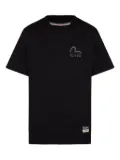 EVISU logo-embroidered T-shirt - Black