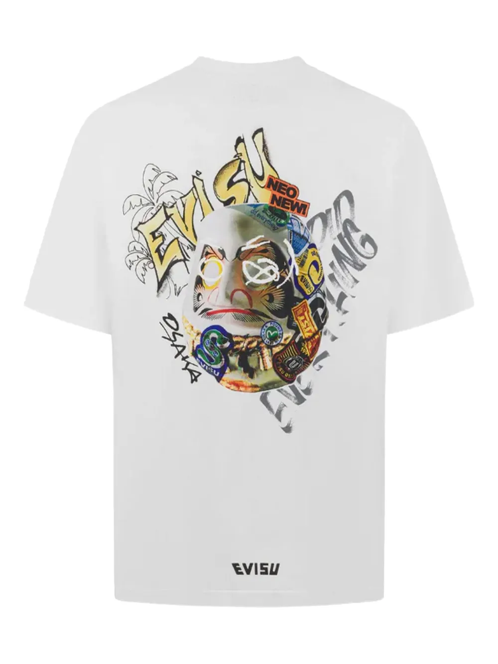 EVISU T-shirt met grafische print - Wit