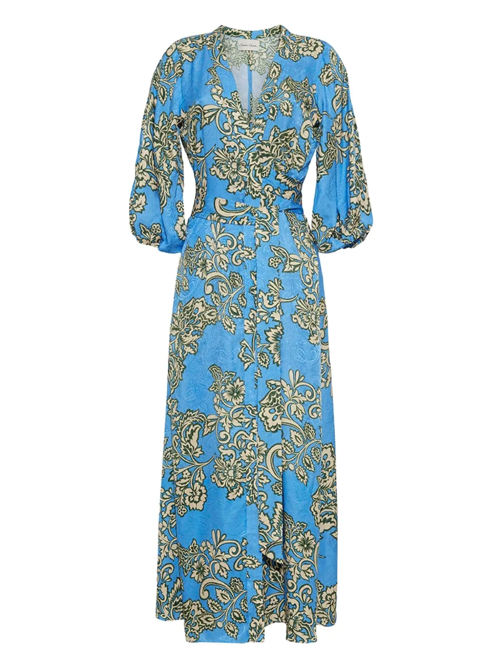 Rosewood floral-print midi dress
