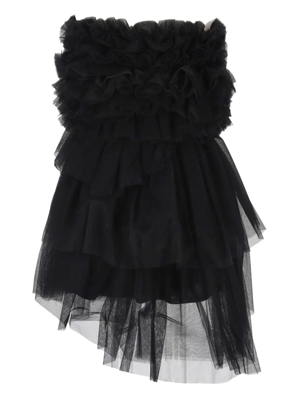Aniye By ruffled strapless mini dress - Zwart