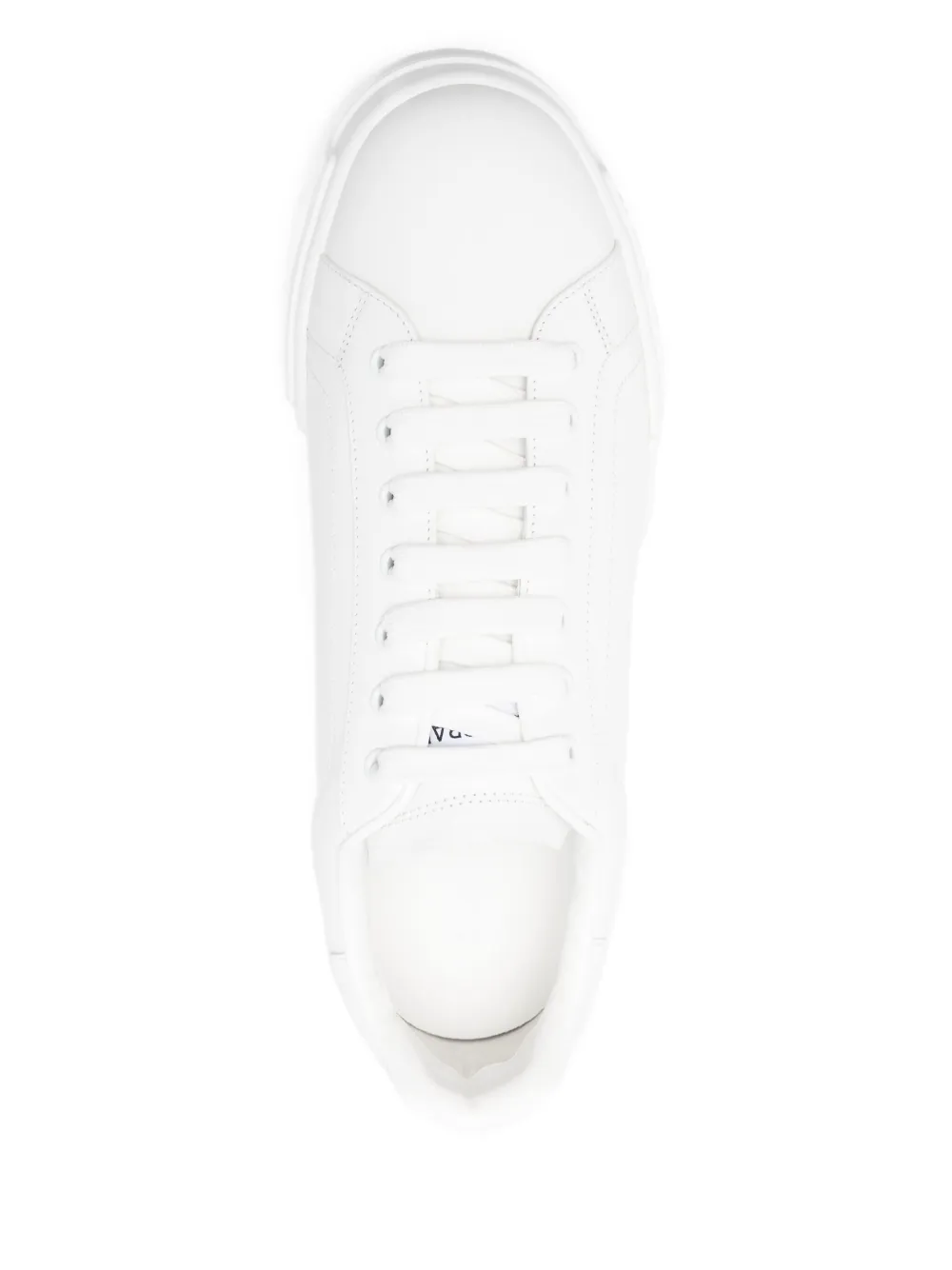 Dolce & Gabbana Leather Lace-up Low-top Sneakers In White