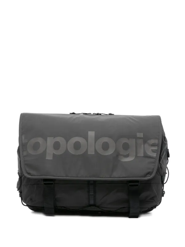 Topologie Mochila Tipo Mensajero Con Logo Estampado Gris