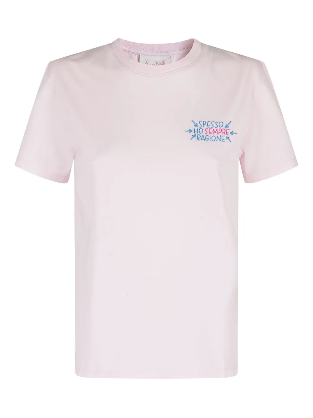 MC2 Saint Barth embroidered cotton t-shirt Roze