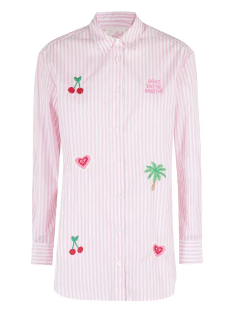 MC2 Saint Barth Brigitte embroidered striped shirt