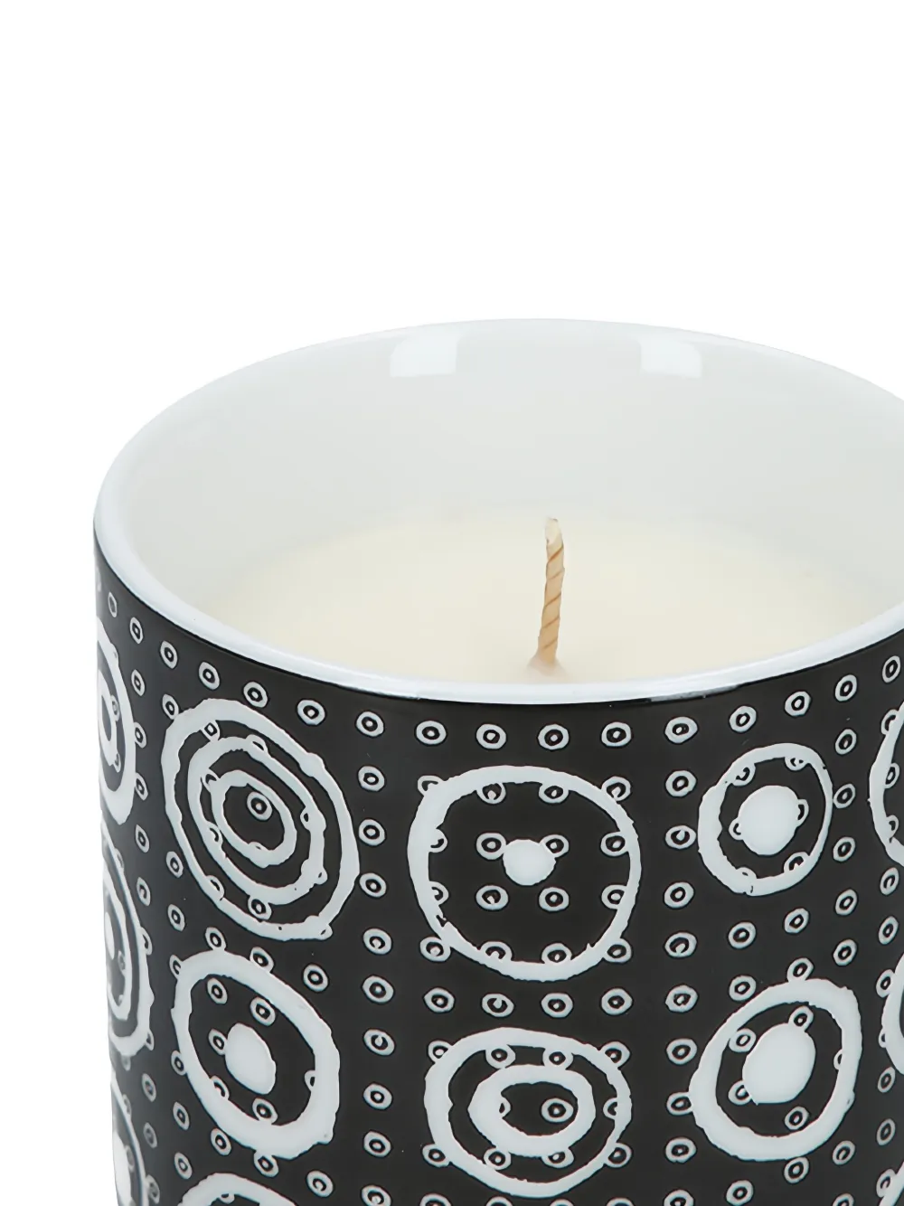 Circles Print Ceramic Candle