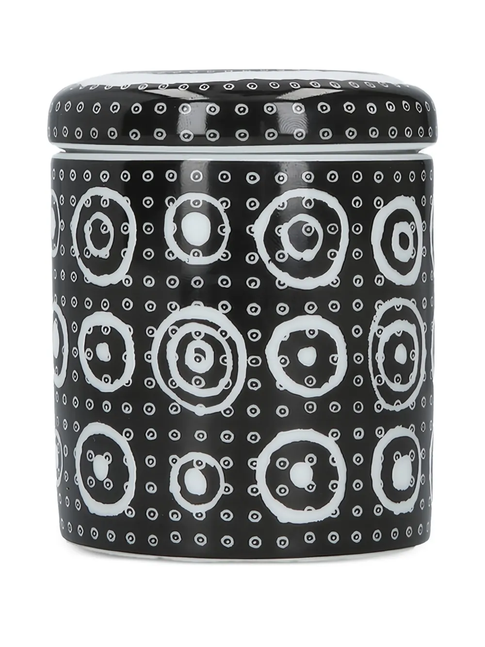 Circles Print Ceramic Candle