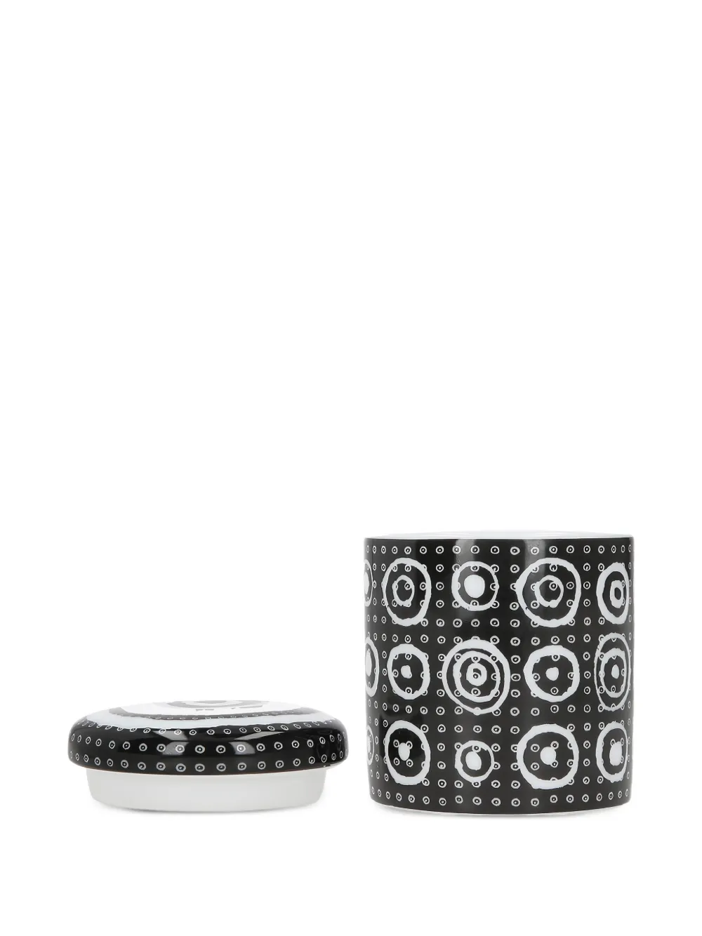 10 CORSO COMO circles print ceramic candle | Black | Image 1
