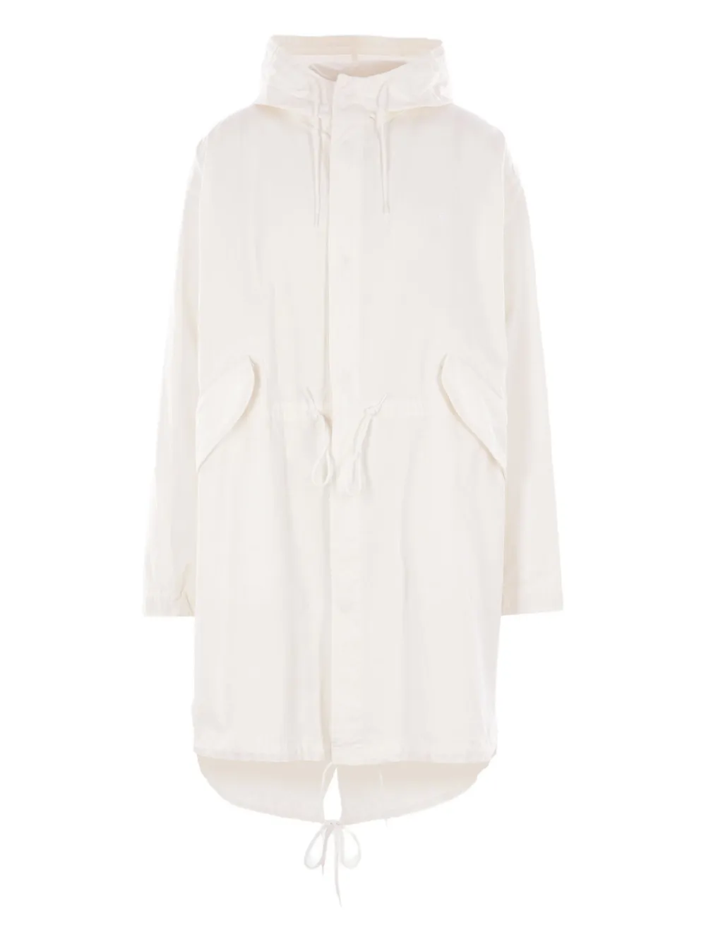 MM6 Maison Margiela drawstring hooded parka Wit