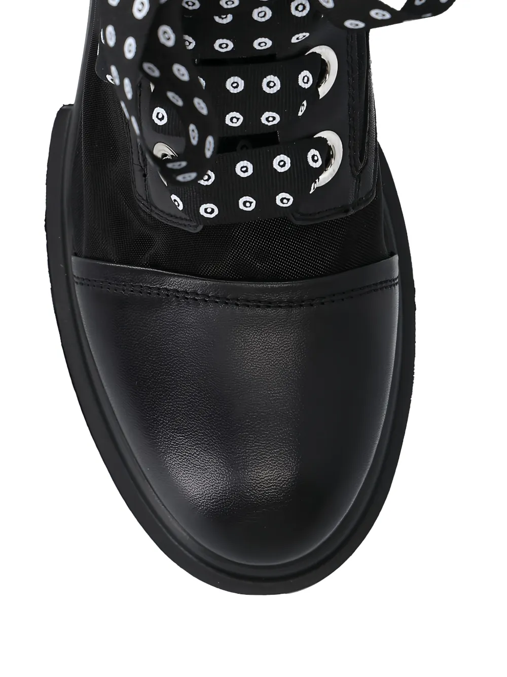 AGL x 10 Corso Como mesh lace-up boots Black