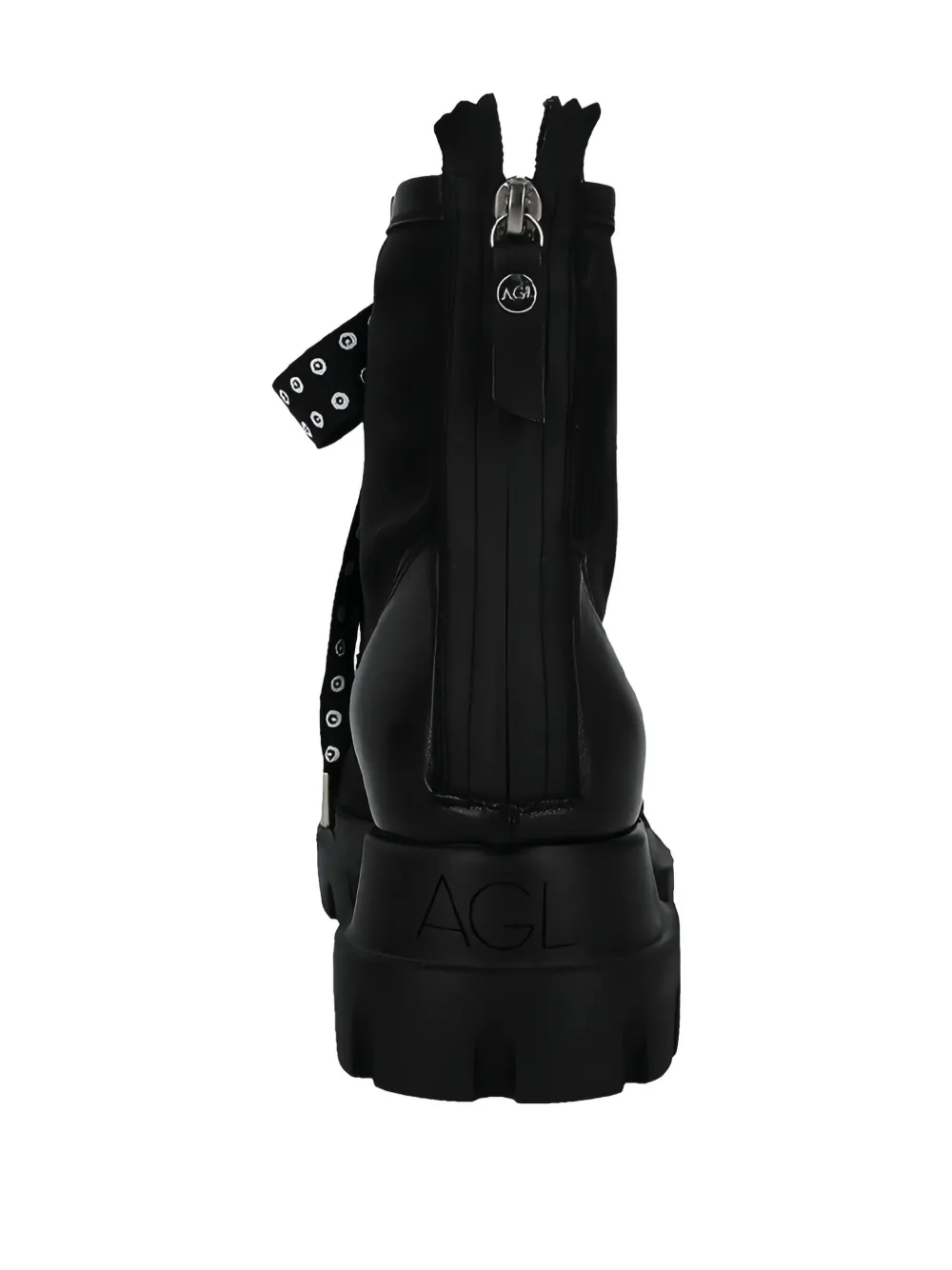 AGL x 10 Corso Como mesh lace-up boots Black