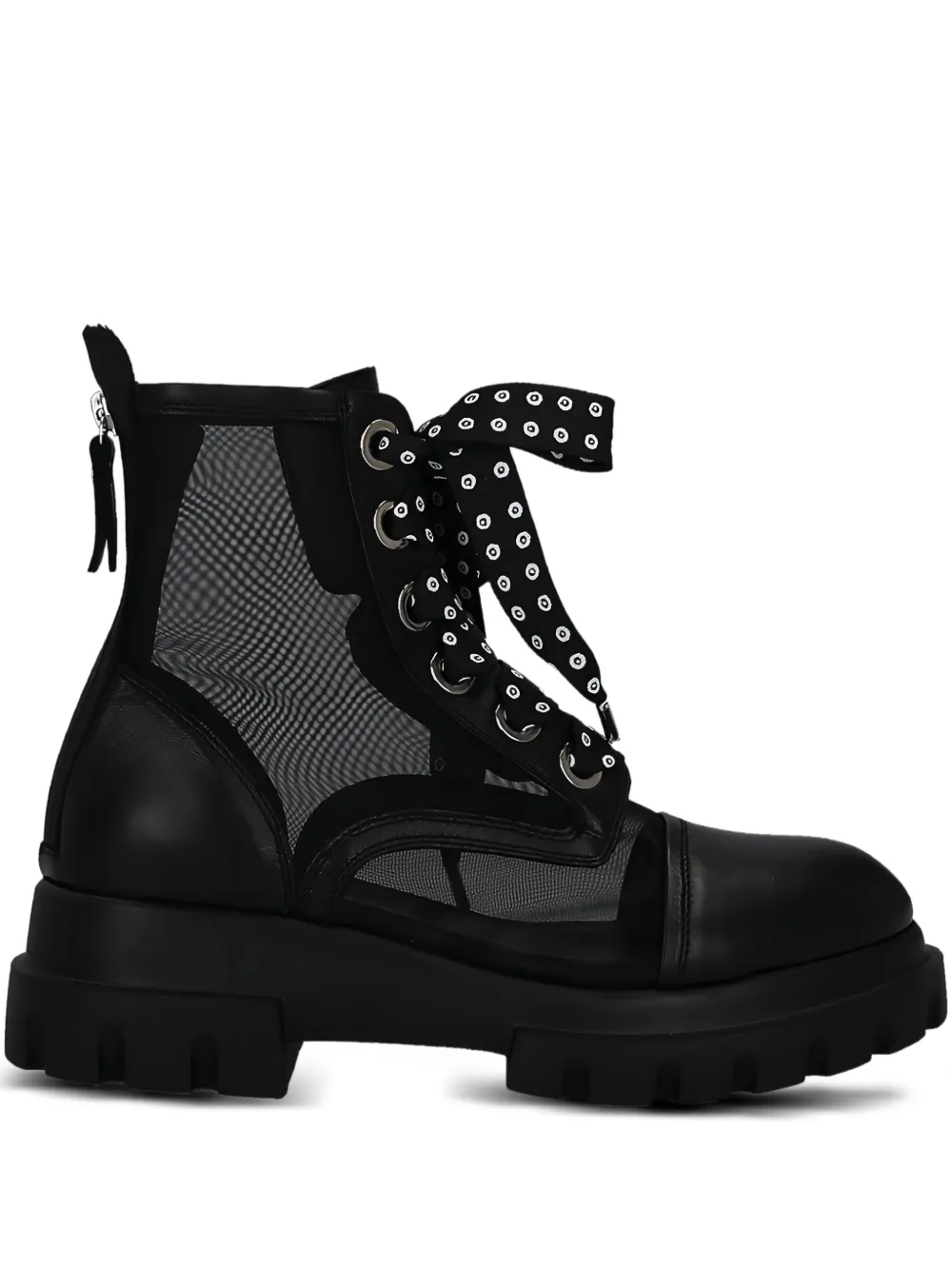 AGL x 10 Corso Como mesh lace-up boots | Black | Image 1