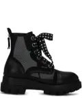 AGL x 10 Corso Como mesh lace-up boots - Black