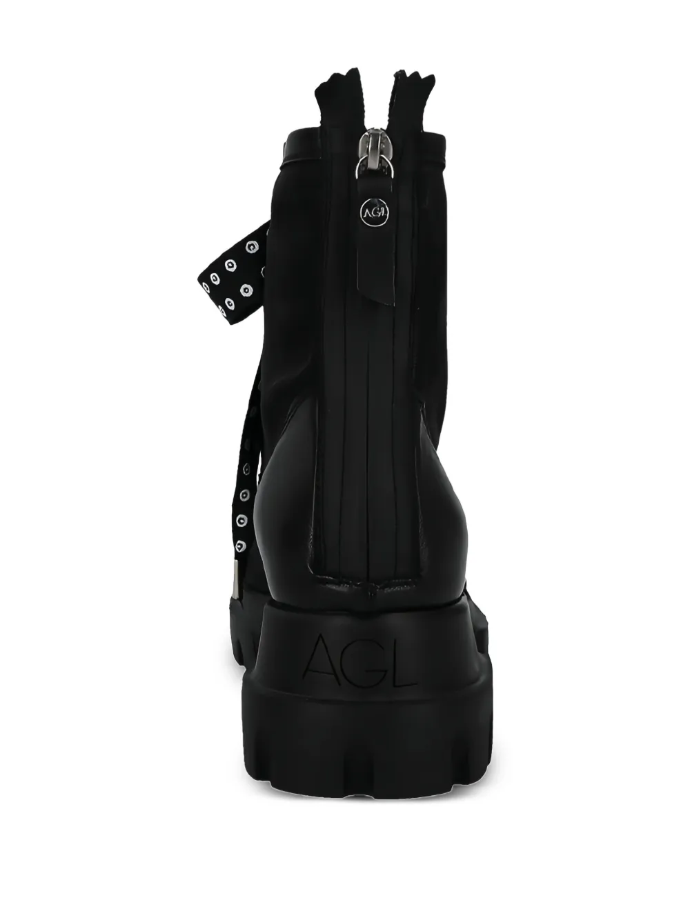 AGL x 10 Corso Como mesh lace-up boots Black
