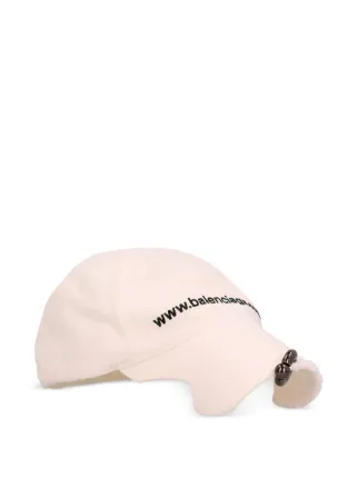 Balenciaga Front Piercing Embroidered Cap | White | FARFETCH PH