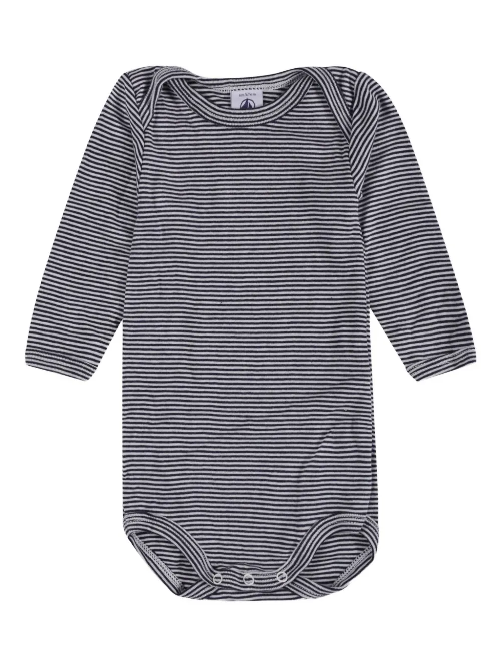 Petit Bateau Drie gestreepte rompers Wit